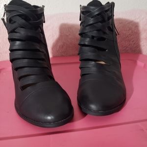 Black strapy Booties